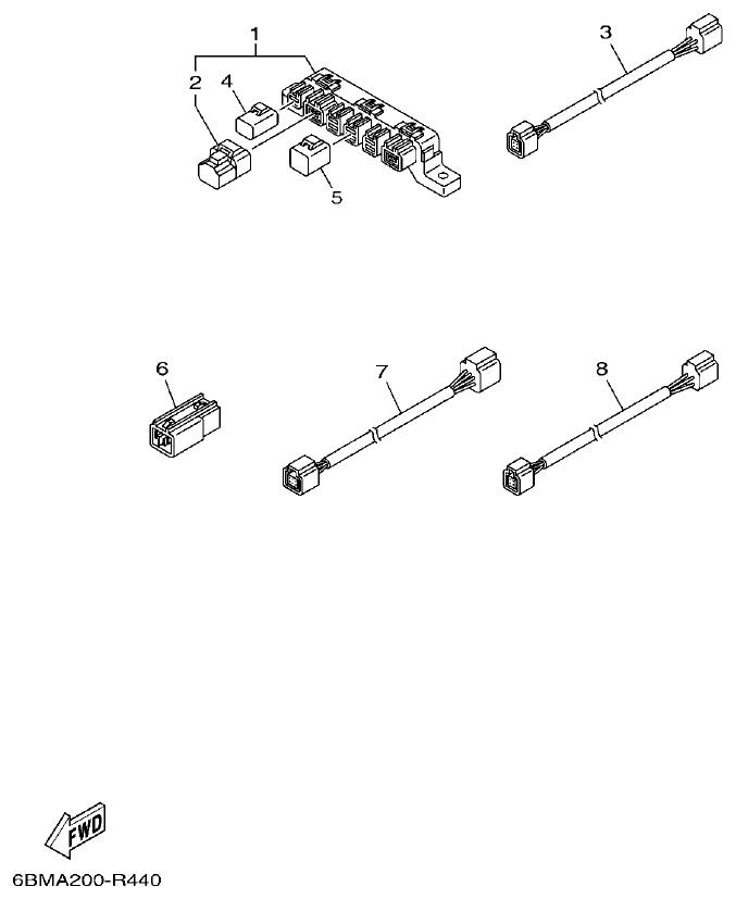 Yamaha F150FET, FL150FET OPTIONAL PARTS 3 parts diagram